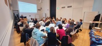 Gruppendiskussion beim ausgebuchten Workshop